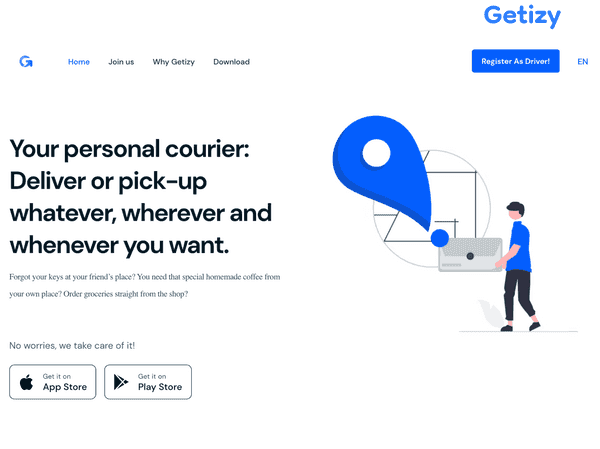 Getizy website built by Invoid Vision